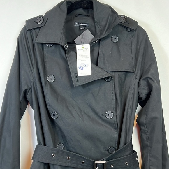NWT Universal Standard Black Long Tirsa Trench Coat Belted 6-8 (2XS) - Picture 5 of 12